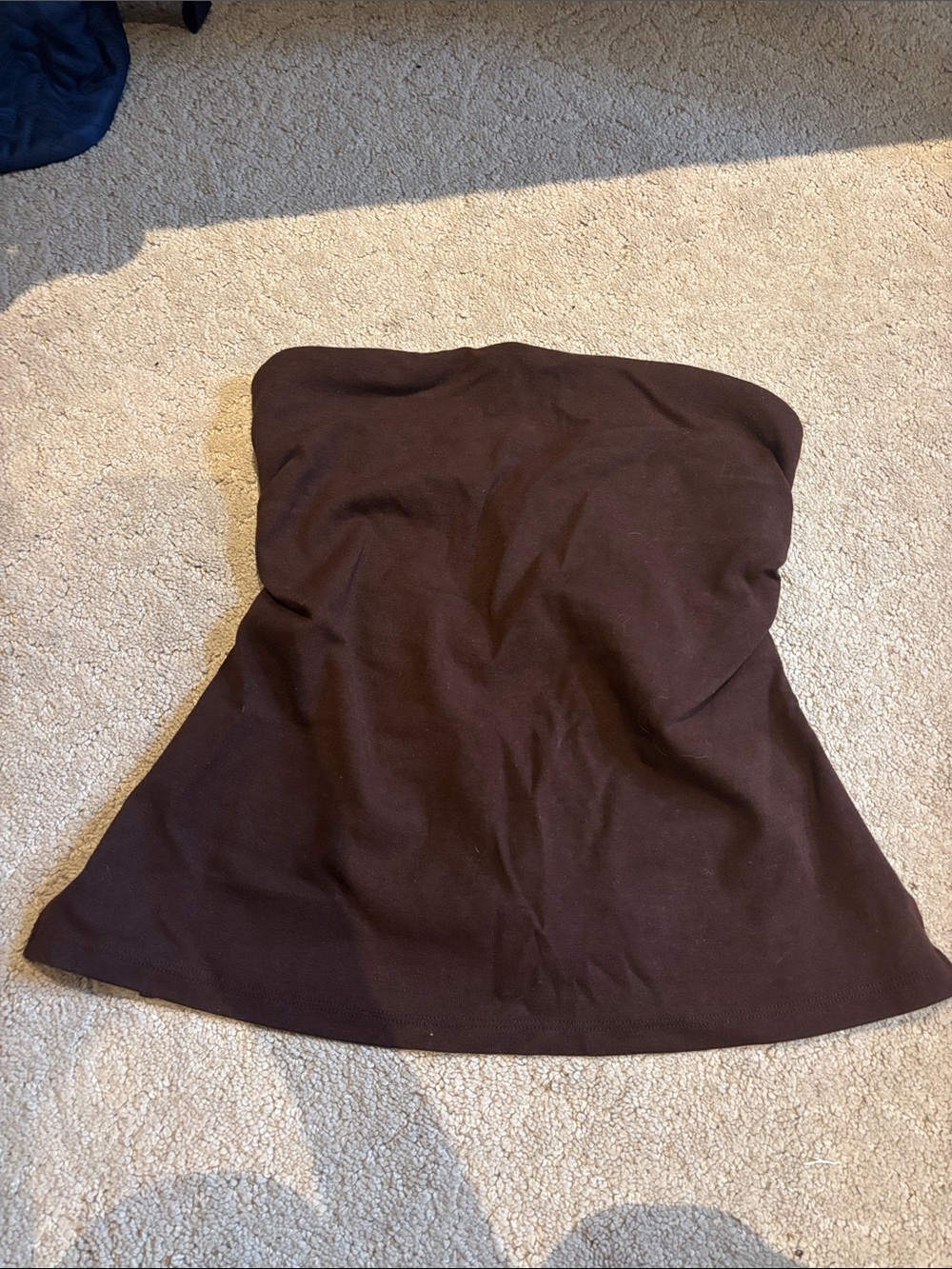 Brown Tube Top with Side Slits